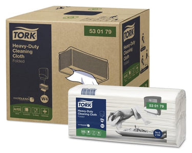 Tork W4 Aftørringsklud Kraftig hvid 4 pk a 105 stk - 1