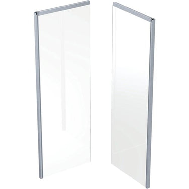 Ifö Showerama bagelement 900 x 800 x 2000 mm sølv/mat alu - 1