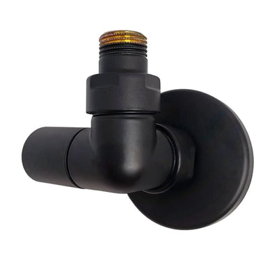 KRISS Corner ventilsæt med flange matsort - 1