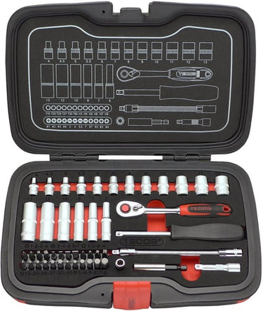 Topnøglesæt Tecos 1/4" T-1848 48 dele - 1