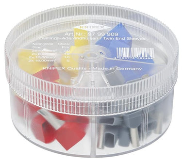 Knipex Sortimentboks med Twin-kabeltyller 2 x 4,0 / 2 x 6,0 / 2 x 10,0 / 2 x 16,0 mm² 45 dele - 1