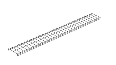 Wyr-Grid pathway 12" 304,8x53,1mm 3m sort - 1