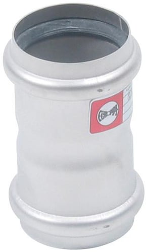BLÜCHER dobbeltmuffe 50 mm rustfri - 1