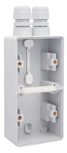 Underlag 2-modul 2x M20 IP55 grå - 1