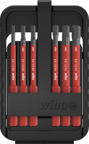 Wiha bitsæt slimBit electric HEX 6 dele - 1