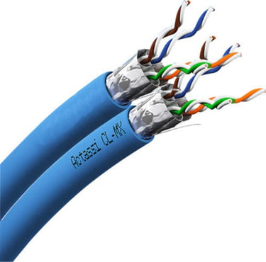 Actassi skærmet datakabel Cat 6A F/FTP 2x4P CL-MX 550MHz 500M Dca blå separationsklasse C - 1