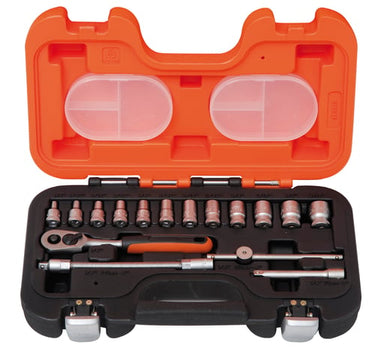 Bahco 1/4" topnøglesæt m/16 dele tommemål 1/8-9/16" - 1