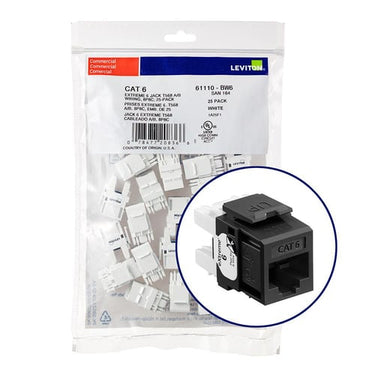 Modular jack eXtreme KAT6 UTP RJ45 110-style 25 bulk pakke Sort - 1