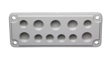Gevindflange størrelse 2 6XM20+5XM25 polycarbonat komplet - 1