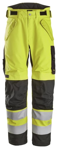 Snickers Hi-Vis vandtætte 37.5 2-lags bukser let vattering kl. 2 lang gul/sort str XL - 1