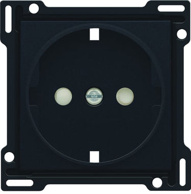 Afdækning til Schuko stikkontakt med pillesikring black coated - 1