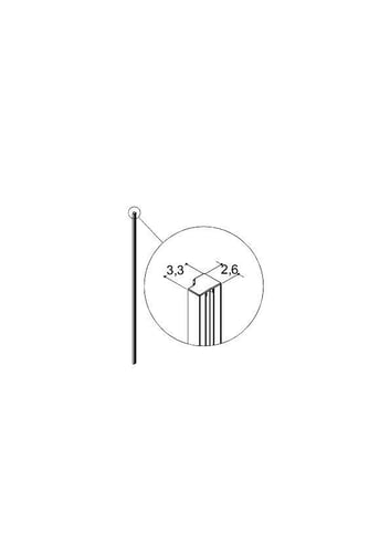 Dansani Match vægprofil satin smal - 1