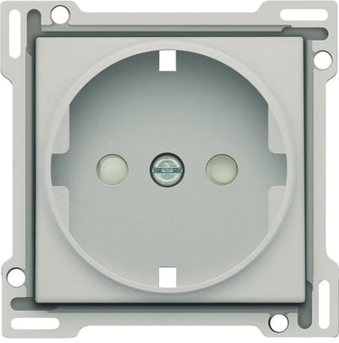 Afdækning til Schuko stikkontakt med pillesikring light grey - 1