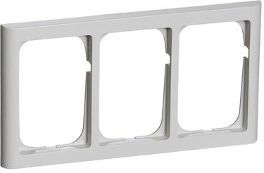FUGA ramme Softline 63 1,5 modul vandret tripel lysegrå - 1