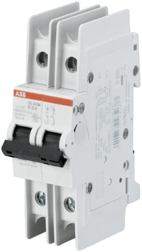Automatsikring C 10A 2-polet C-karakteristik UL 489 brydeevne 10kA 230/400V AC 35mm bred - 1