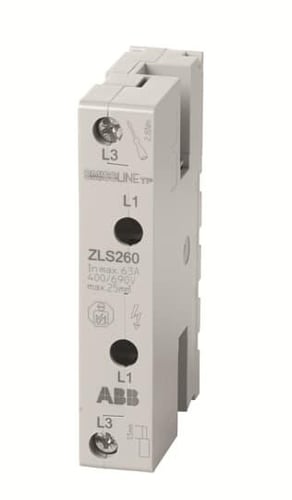 Smissline tilslutningsblok for L1/L3 2,5...25mm² kun 1 leder 1 modul 63A 18mm bred - 1