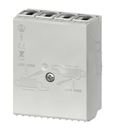 Smissline tilslutningsblok for L1/L2/L3/N venstre 6...50mm² (2x25mm²) 4 moduler 160A med terminaler og afdækning 43mm høj 72mm bred - 1