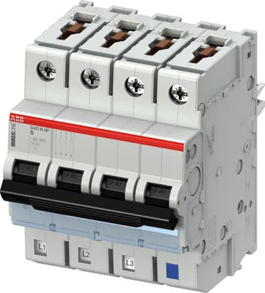Smissline automatsikring B 16A 3-polet+nul B-karakteristik 230/400V AC brydeevne 10kA 72mm bred - 1