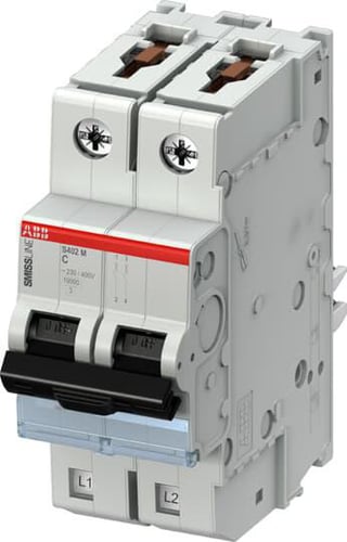 Smissline automatsikring C 4A 1-polet+nul C-karakteristik 230/400V AC brydeevne 10kA 36mm bred - 1