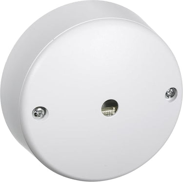 Udløbsroset rund Ø 75 mm 3-leder + jord hvid - 1