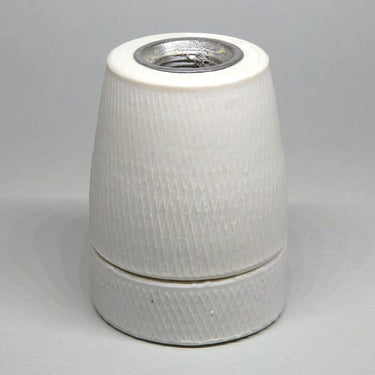 E27 porcelænsfatning 3/8" RG med jord - 1