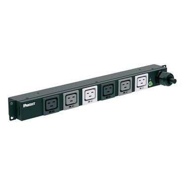 Powerpanel basic 19" 1U 415V/16A 6xC19 med 3m ledning sort - 1
