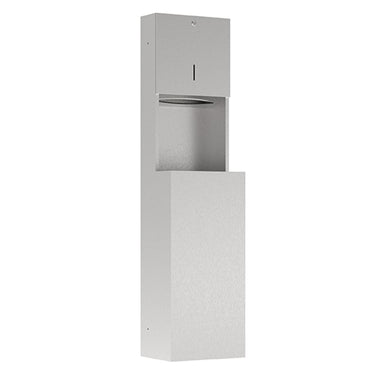 Pressalit Public Premium indbygningsmodul m/papirdispenser og affaldsspand 32L børstet stål - 1