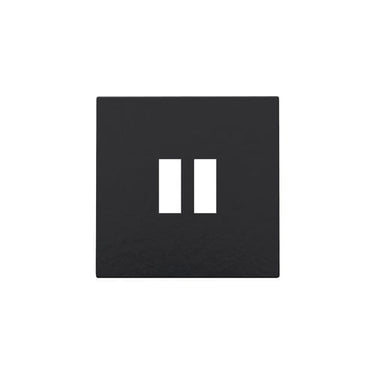 Afdækning til 2 x USB-A-oplader piano black coated - 1