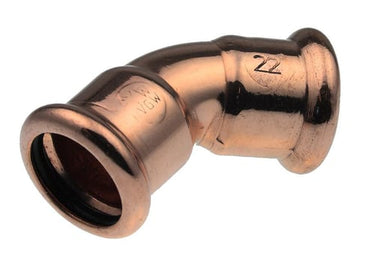 Bøjning VSH 45° muffe/muffe 28 mm CU - 1