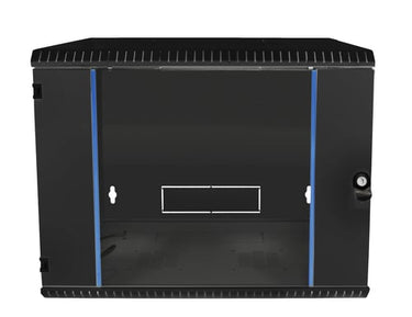 Vægrack 600x500x465 9U glasdør sort - 1
