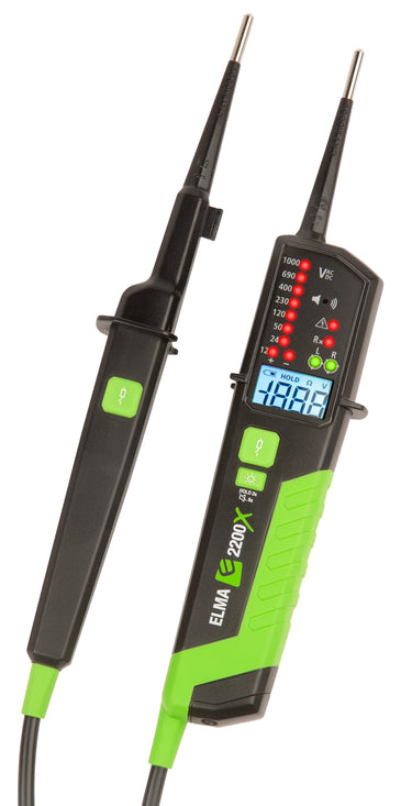 Elma 2200X spændingstester Robust med 30mA belastningstest - 1