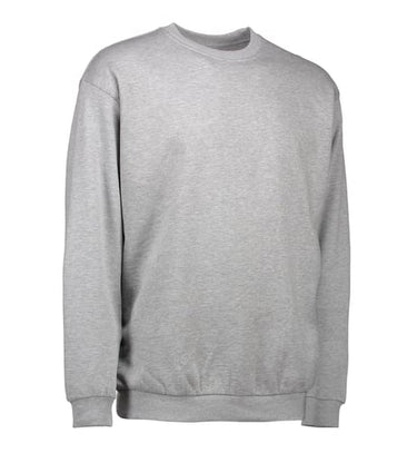 Sweatshirt klassisk 0600 grå melange str L - 1