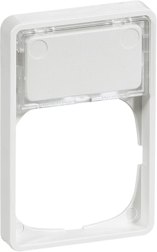 FUGA ramme Baseline 50 1,5 modul med tekstmodul hvid - 1