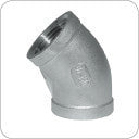 Vinkel 45° 4408/316 20 bar muffe/muffe 11/2" - 1