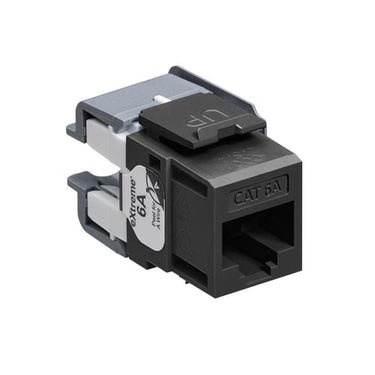 Modular jack eXtreme KAT6A UTP RJ45 110-style enkle stk pakke Sort - 1