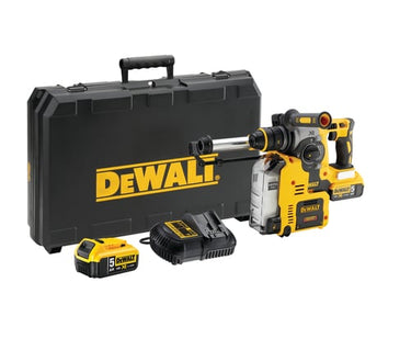 DeWalt 18V borehammer m/støvudsug kulløs m/2x5ah lader og kuffert - 1