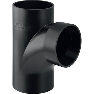 Geberit PEH grenrør 88,5° 110x110mm sort - 1