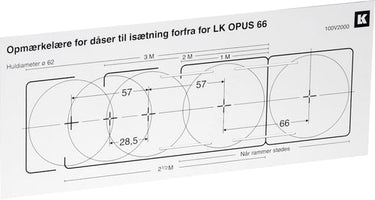 OPUS 66 dåse for isætning forfra hvid mærkelære - 1