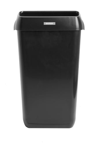 Katrin sort skraldespand med låg 25 Liter 2 stk - 1