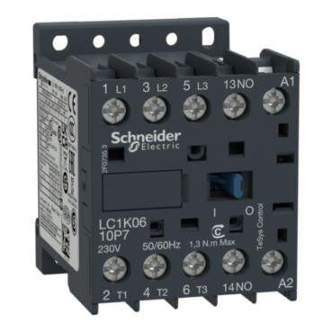 Kontaktor LC1K0610P7 6A 3 slutte + 1 slutte - 1