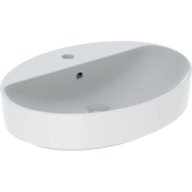 Geberit Variform håndvask 600x450x158mm t/bordpl hvid porcelæn KeraTect - 1