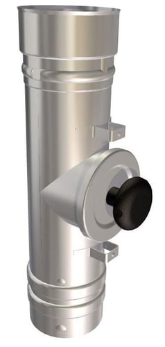 Metalbestos Omega skorstensforing med rensedør Ø130 x 269 mm - 1