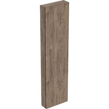 Geberit Icon højskab 450 x 150 x 1800 mm 1 låge nøddetræ højkomprimeret trelags-spånplade melamin træstruktur - 1