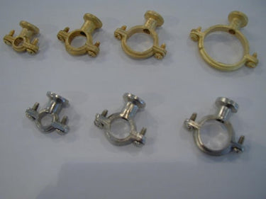 Rørbærer messing med vægflange 12 mm - 1