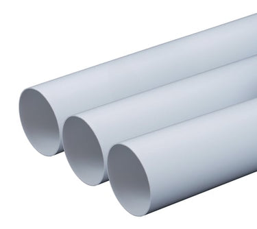 Rund Ø125 kanalrør L=1,0 m PVC - 1