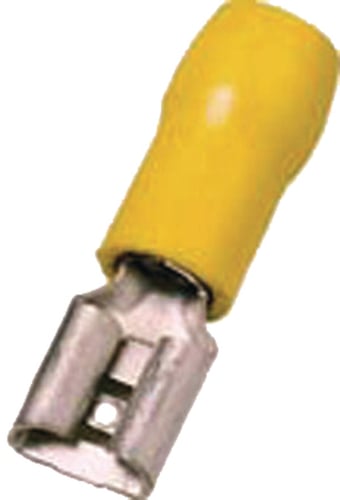 Isoleret spademuffe gul 6,3x0,8 4-6mm² - 1