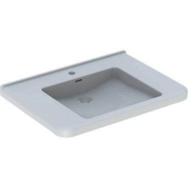 Geberit Renova Comfort Square håndvask 750 x 550 x 155 mm hvid porcelæn KeraTect - 1
