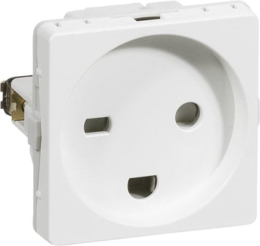 LK FUGA stikkontakt hospital 2-polet + DK jord 1 modul hvid - 1