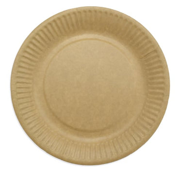 Tallerken frokost pap 18cm brun 50stk/pak - 1