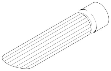 Gummifugemundstykke,rund prof - 1